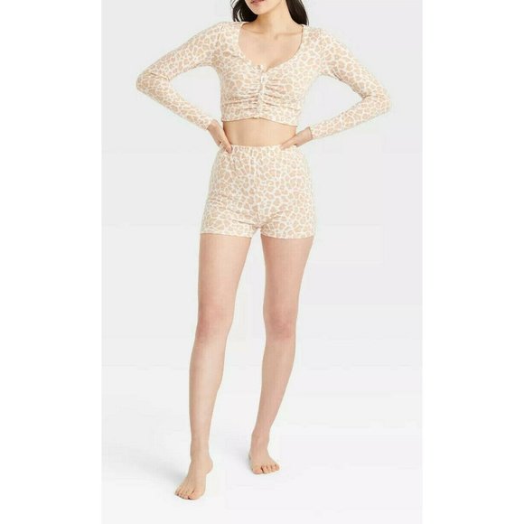 Colsie Women's 3-pc Leopard Print PJ Set, XL, NwT - Picture 1 of 5
